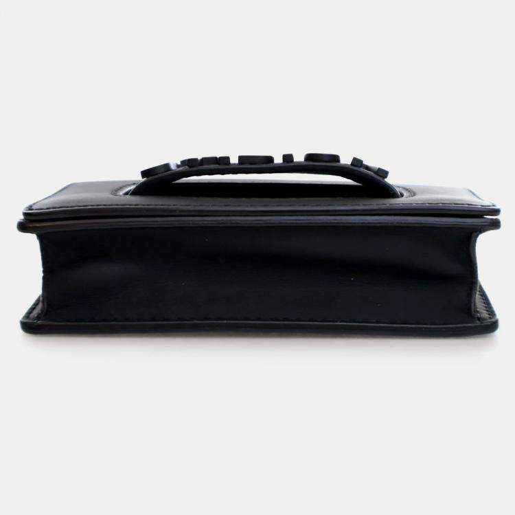 Pre Owned Dior Black Mini Ultra Matte Calfskin J'Adior Chain Flap
