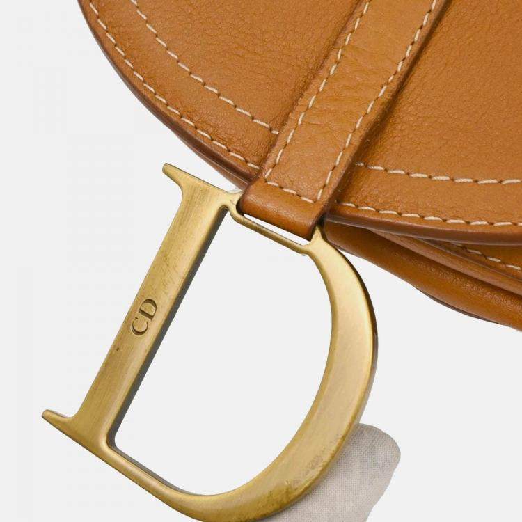 Pre Owned Christian Dior Brown Saddle Shoulder Bag