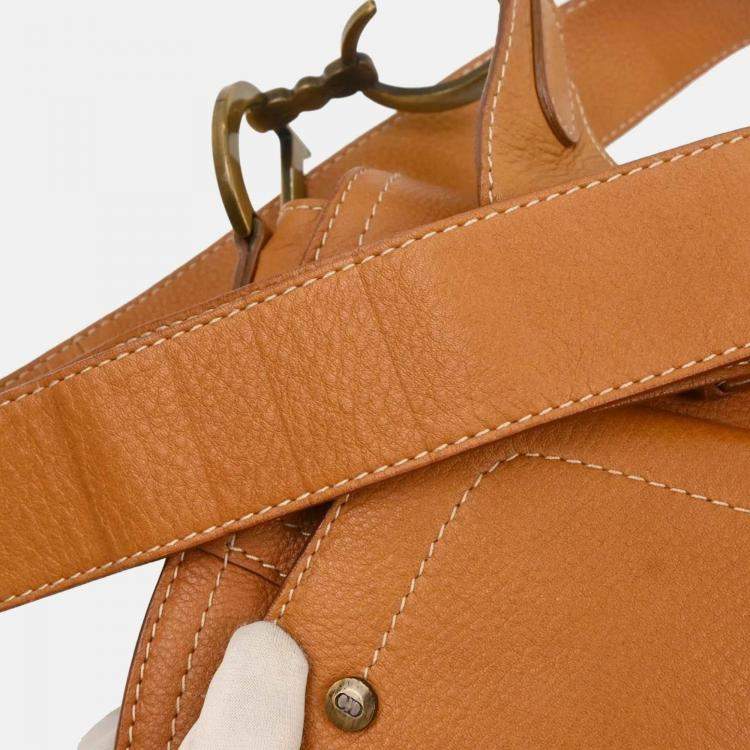 Pre Owned Christian Dior Brown Saddle Shoulder Bag