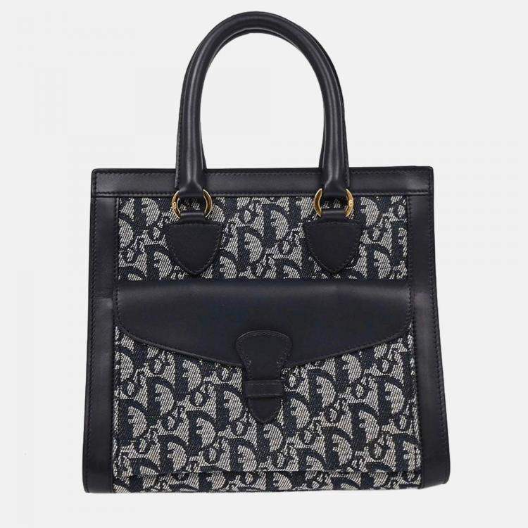 Pre Owned Christian Dior Navy Trotter Handbag