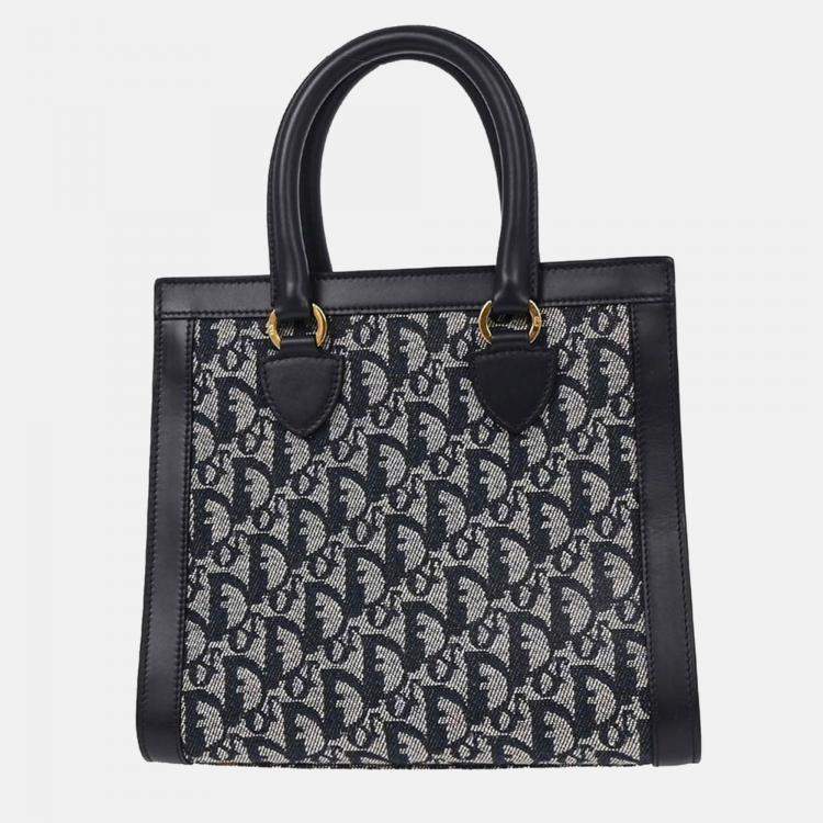 Pre Owned Christian Dior Navy Trotter Handbag