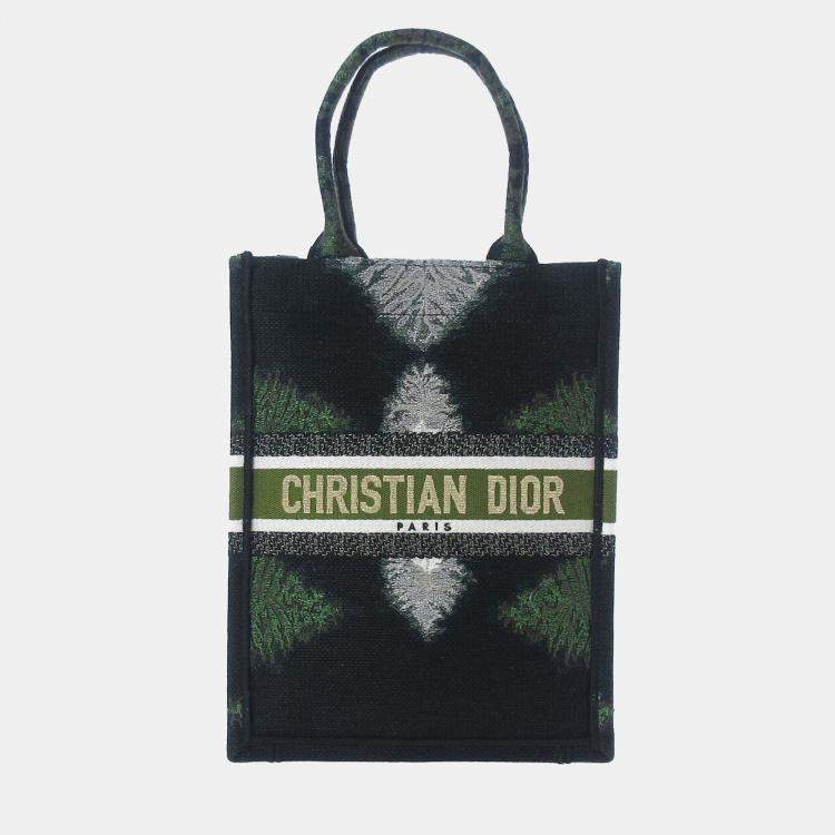 Pre Owned Dior Green Tie Dye Vertical Book Tote