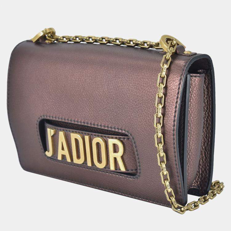 Pre Owned Dior Brown Medium J'Adior Chain Flap