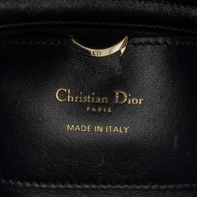Pre Owned Dior Blue Medium Beaded Ribbon Embroidered Floral Lady D Joy