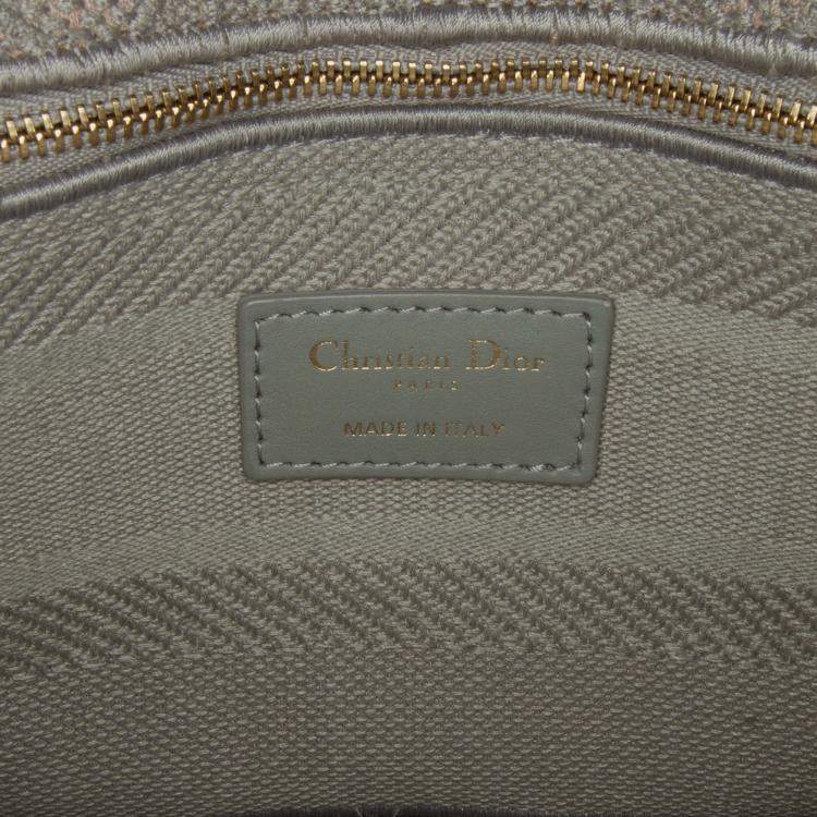 مملوكة مسبقًا Dior Grey Medium Canvas Cannage Lady D Lite
