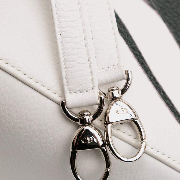Pre Owned Dior White Medium Deerskin Floral Printed Lady Dior