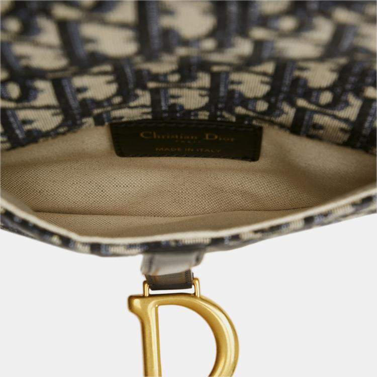 Pre Owned Dior Oblique Canvas Saddle Belt Bag