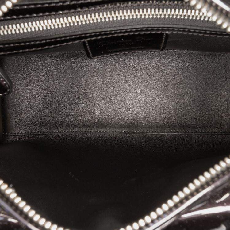 Pre Owned Dior Black Medium Patent Lady Dior