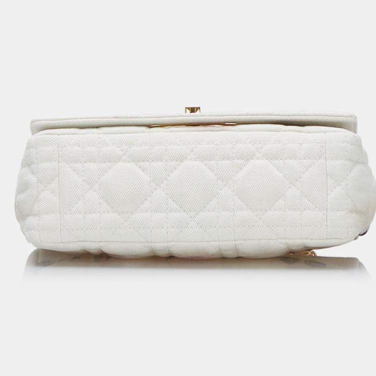 Pre Owned Dior White Small Tie Dye Denim Caro