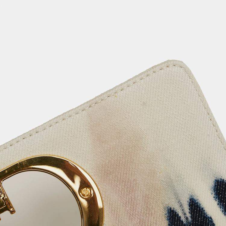 Pre Owned Dior White Small Tie Dye Denim Caro