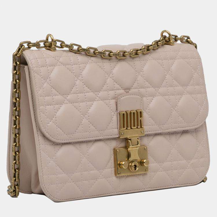 Pre Owned Dior Pink Cannage Dioraddict Crossbody