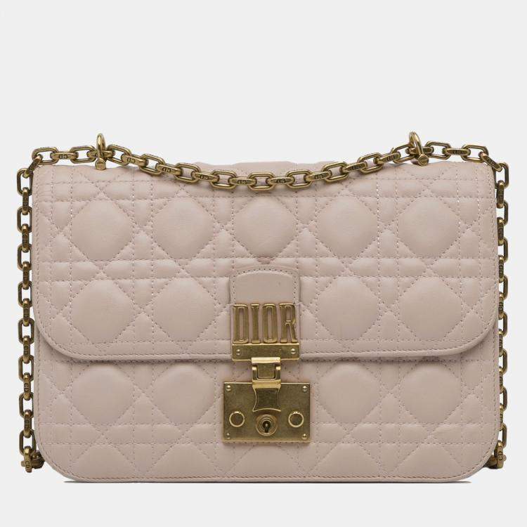 Pre Owned Dior Pink Cannage Dioraddict Crossbody