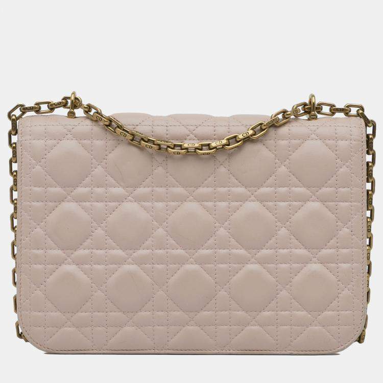 Pre Owned Dior Pink Cannage Dioraddict Crossbody