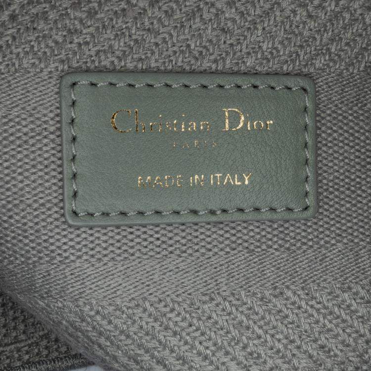 Pre Owned Dior Grey Medium Canvas Cannage Lady D Lite