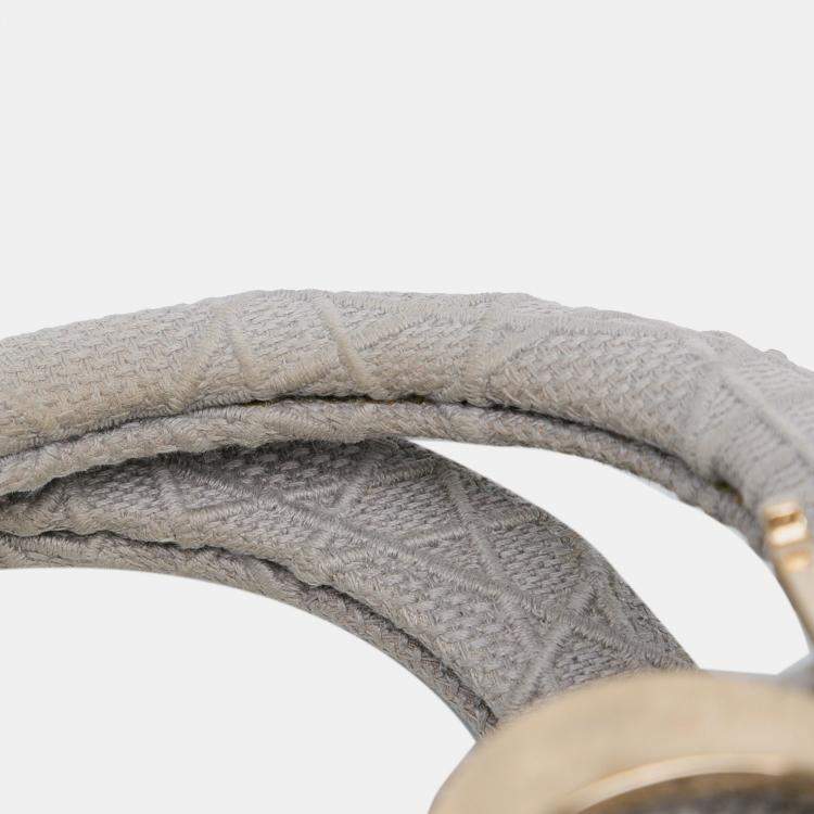 Pre Owned Dior Grey Medium Canvas Cannage Lady D Lite