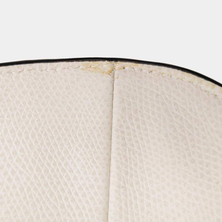 Pre Owned Dior White Grained Calfskin Saddle Bag