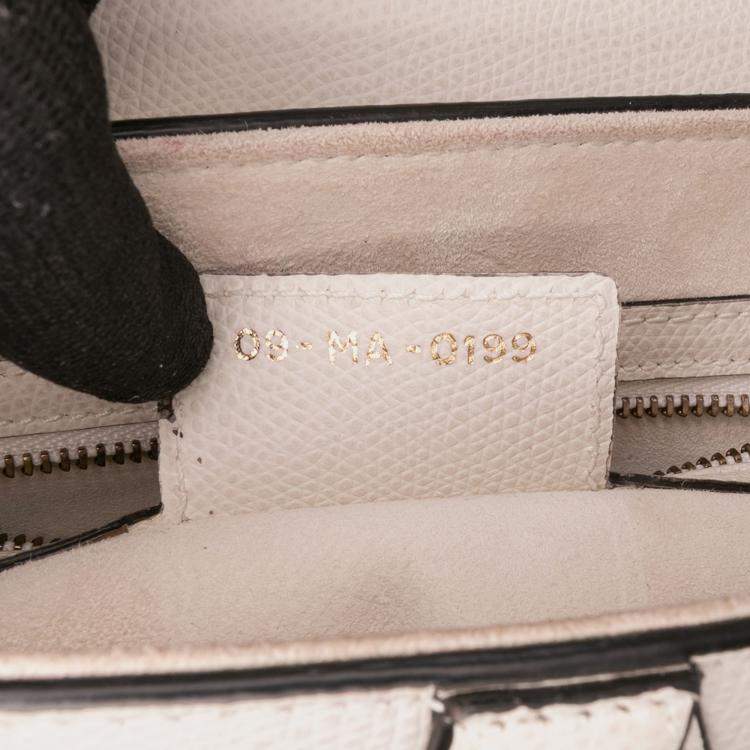 Pre Owned Dior White Grained Calfskin Saddle Bag