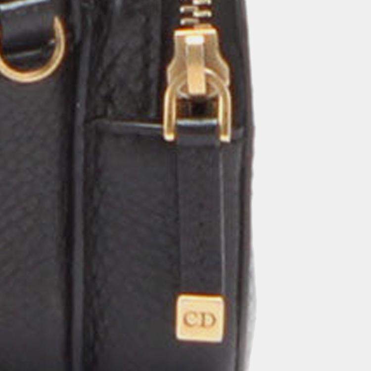 Pre Owned Dior Black J'Adior Camera Case Clutch with Chain