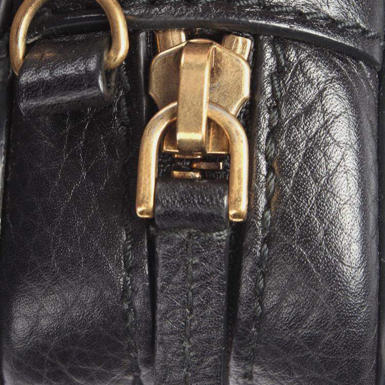 Pre Owned Dior Black J'Adior Camera Case Clutch with Chain