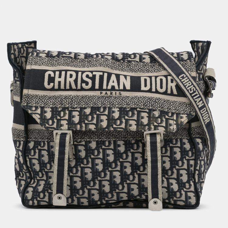 Pre Owned Dior Navy Blue Oblique Diorcamp