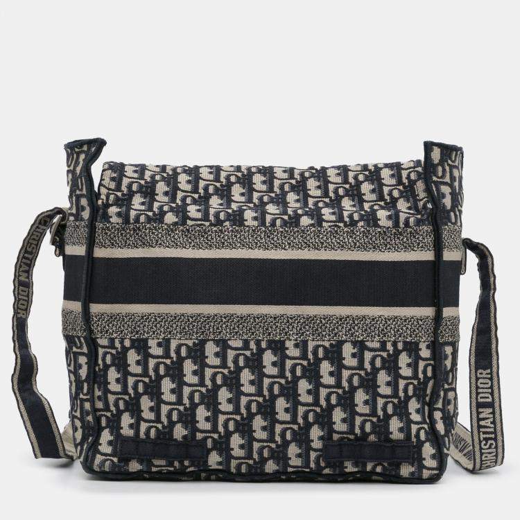 Pre Owned Dior Navy Blue Oblique Diorcamp