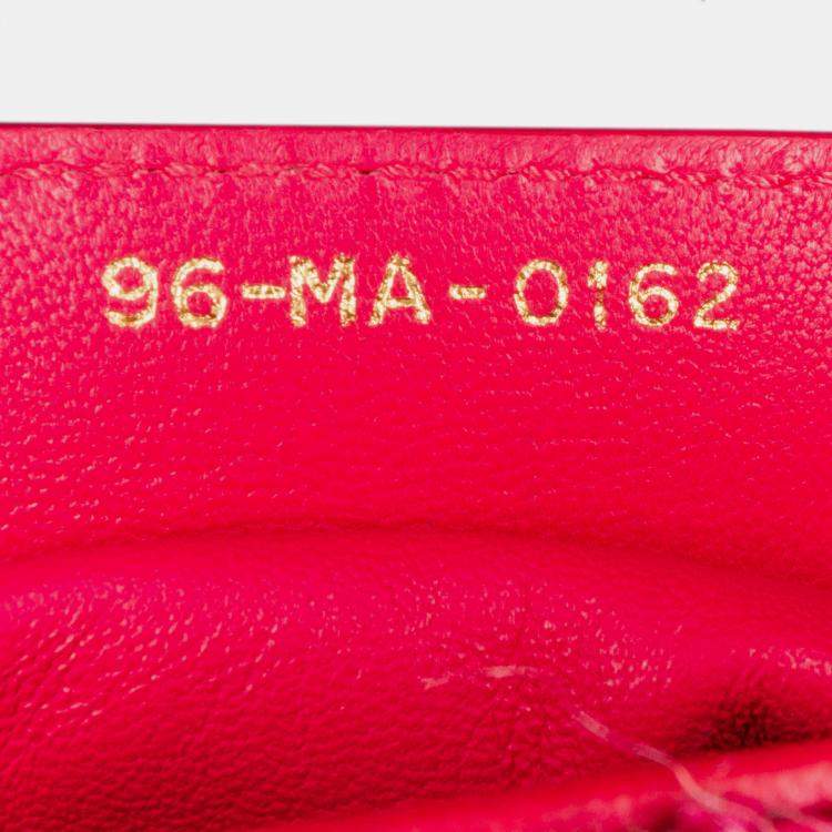 Pre Owned Dior Pink Medium Tweed Macrocannage Lady Dior