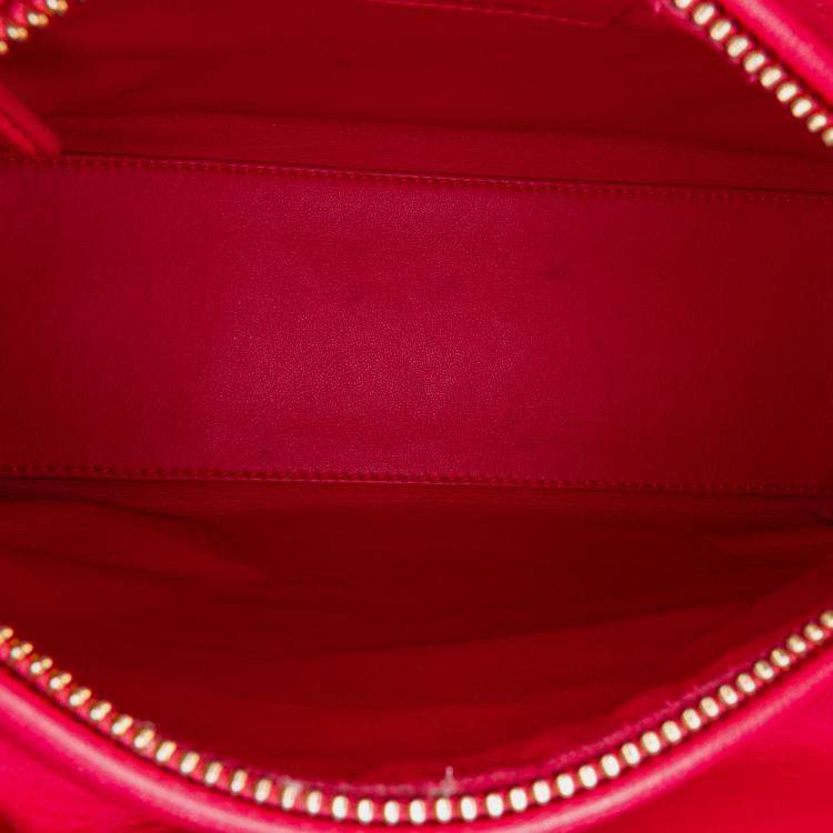 Pre Owned Dior Pink Medium Tweed Macrocannage Lady Dior