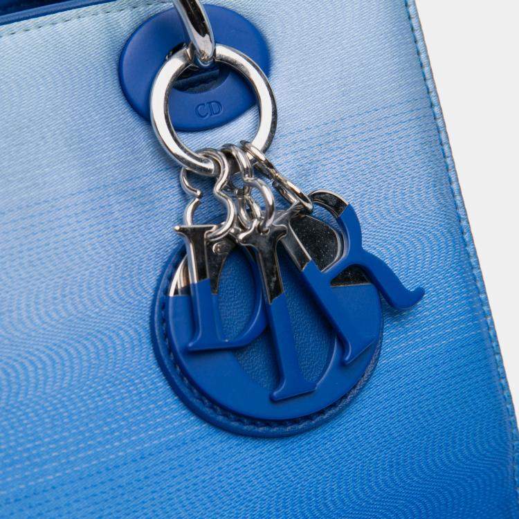 Pre Owned Dior Blue Medium Denim Ombre Lady Dior