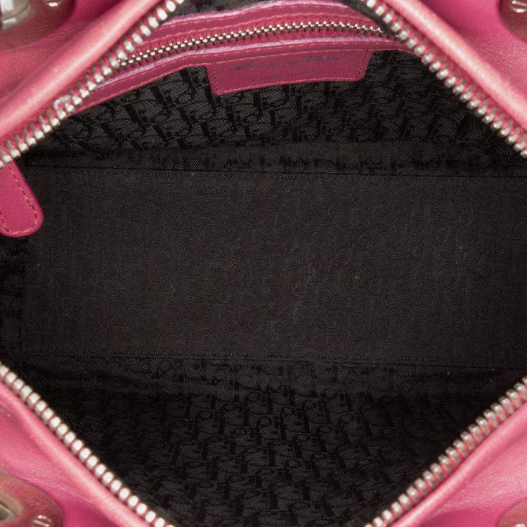 Pre Owned Dior Purple Medium Lambskin Cannage Lady Dior