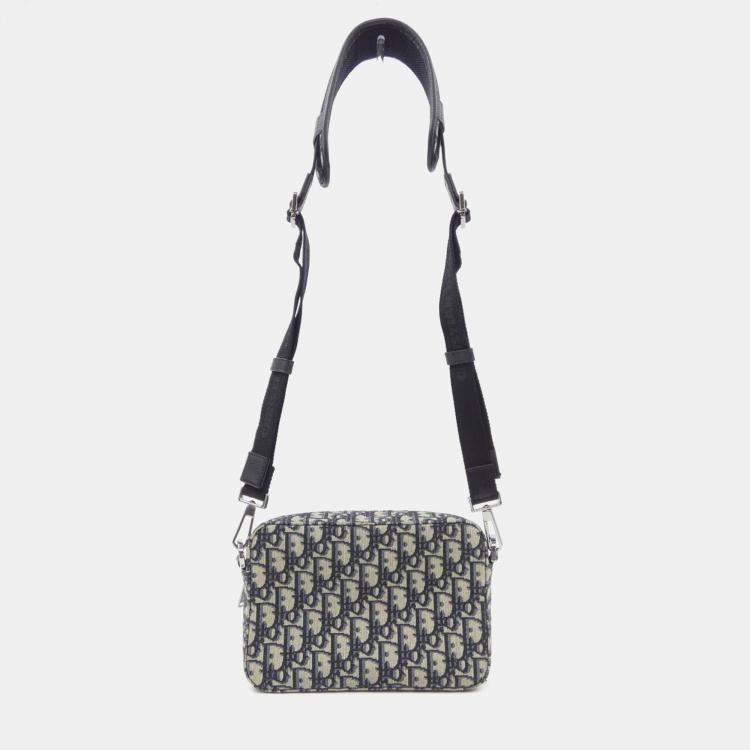 Pre Owned Christian Dior Beige/Black/Blue Handbag