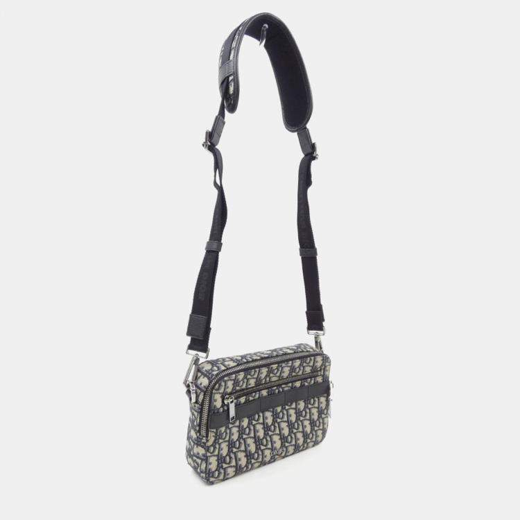 Pre Owned Christian Dior Beige/Black/Blue Handbag
