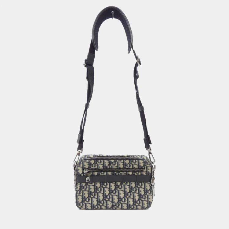 Pre Owned Christian Dior Beige/Black/Blue Handbag