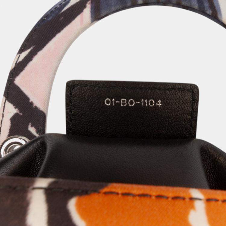 Pre Owned Dior Multicolor Large Canvas Floral Graffiti Lady Dior