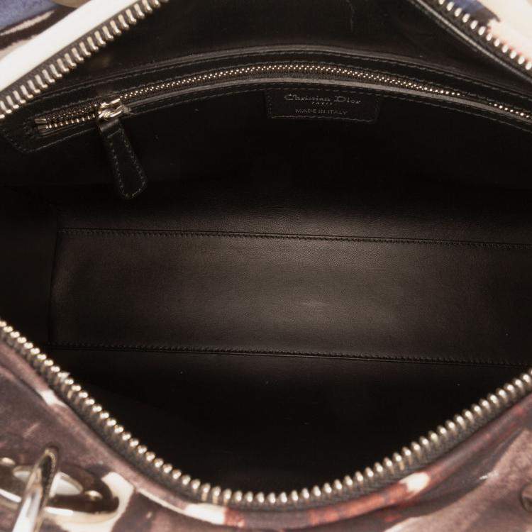 Pre Owned Dior Multicolor Large Canvas Floral Graffiti Lady Dior