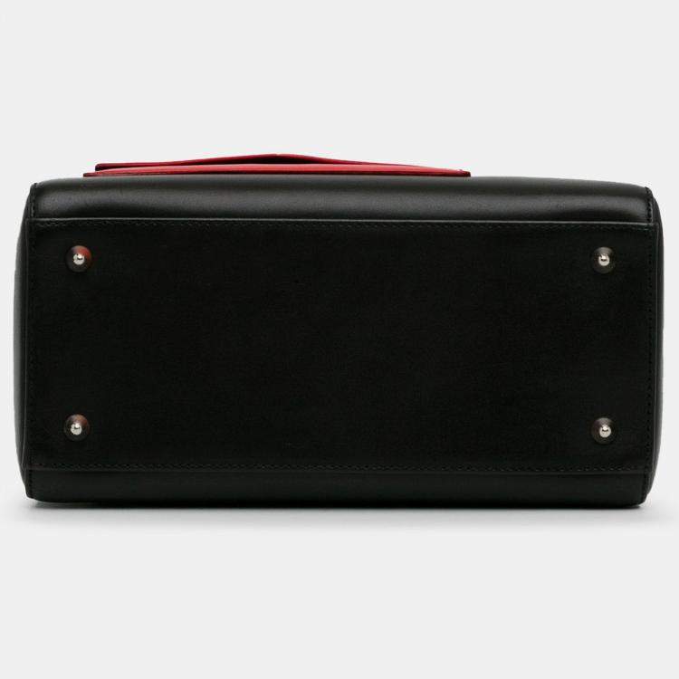 Pre Owned Dior Black Medium Calfskin Pockets Lady Dior