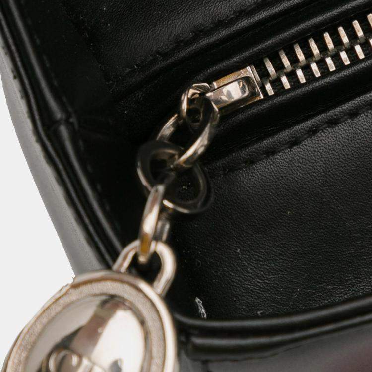 Pre Owned Dior Black Medium Calfskin Pockets Lady Dior