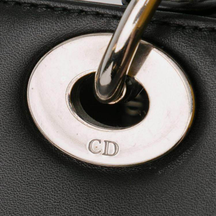 Pre Owned Dior Black Medium Calfskin Pockets Lady Dior