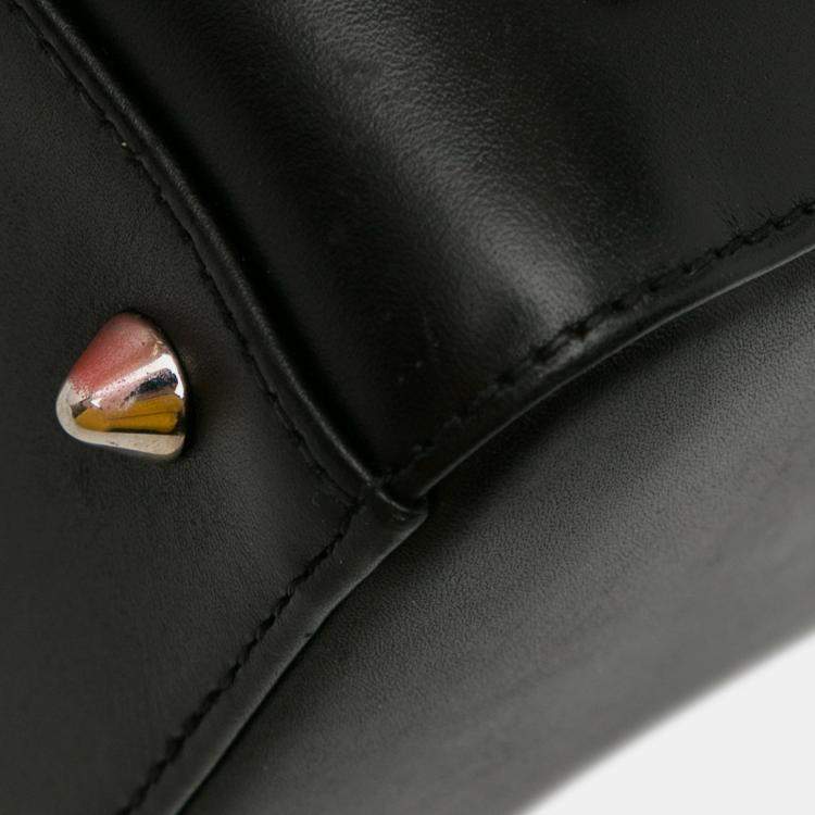 Pre Owned Dior Black Medium Calfskin Pockets Lady Dior