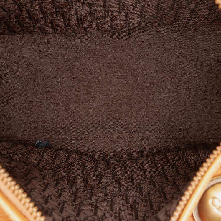 Pre Owned Dior Brown Medium Calfskin Lady Dior