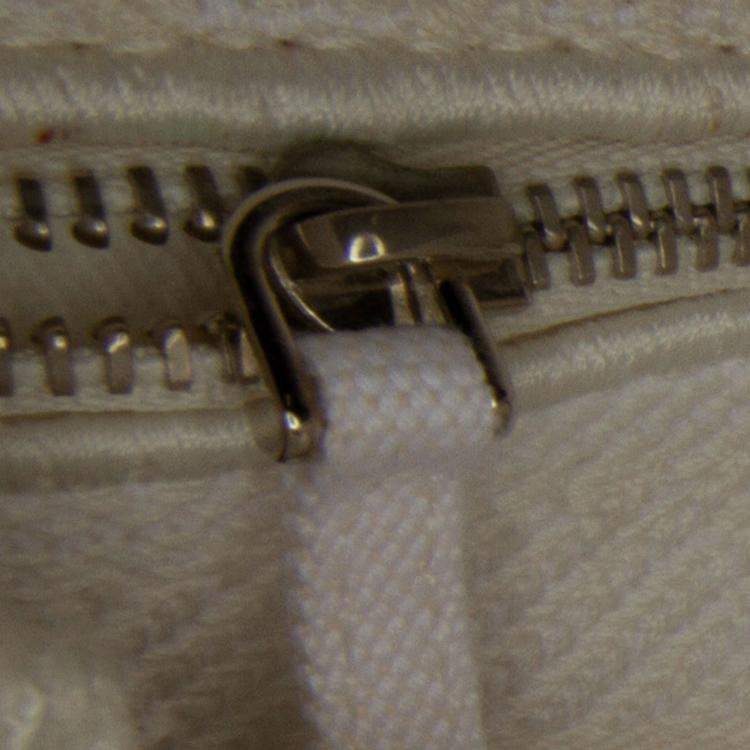 Pre Owned Dior White Medium Cannage Lady D-Lite