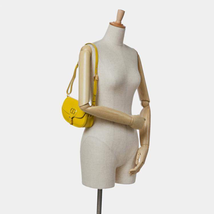 Pre Owned Dior Yellow Calfskin Bobby East West Crossbody