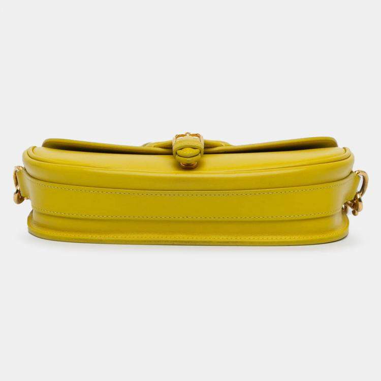 Pre Owned Dior Yellow Calfskin Bobby East West Crossbody