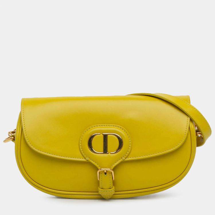 Pre Owned Dior Yellow Calfskin Bobby East West Crossbody