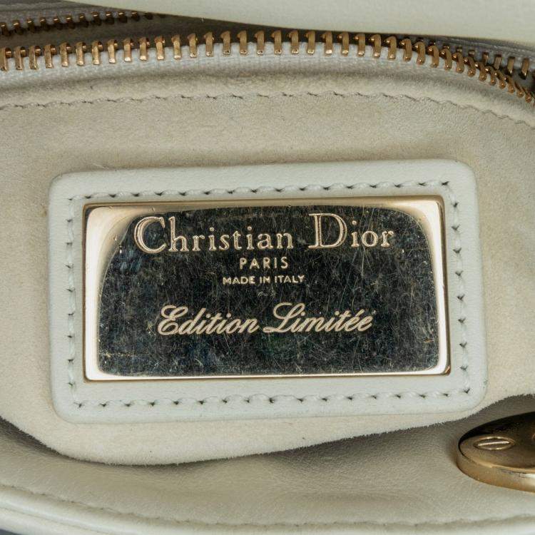 Pre Owned Dior White Niki De Saint Phalle Mini Calfskin Dioramour Lady Dior