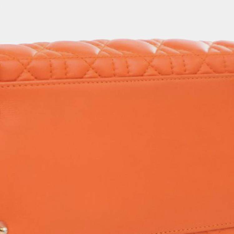 Pre Owned Medium Lambskin Cannage Lady Dior