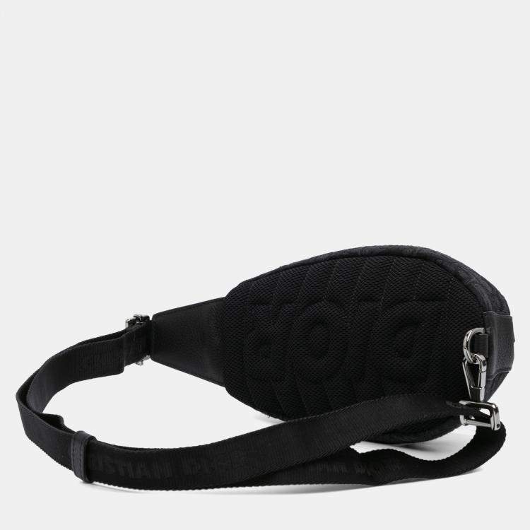 Pre Owned Dior Black Oblique Scarab Sling
