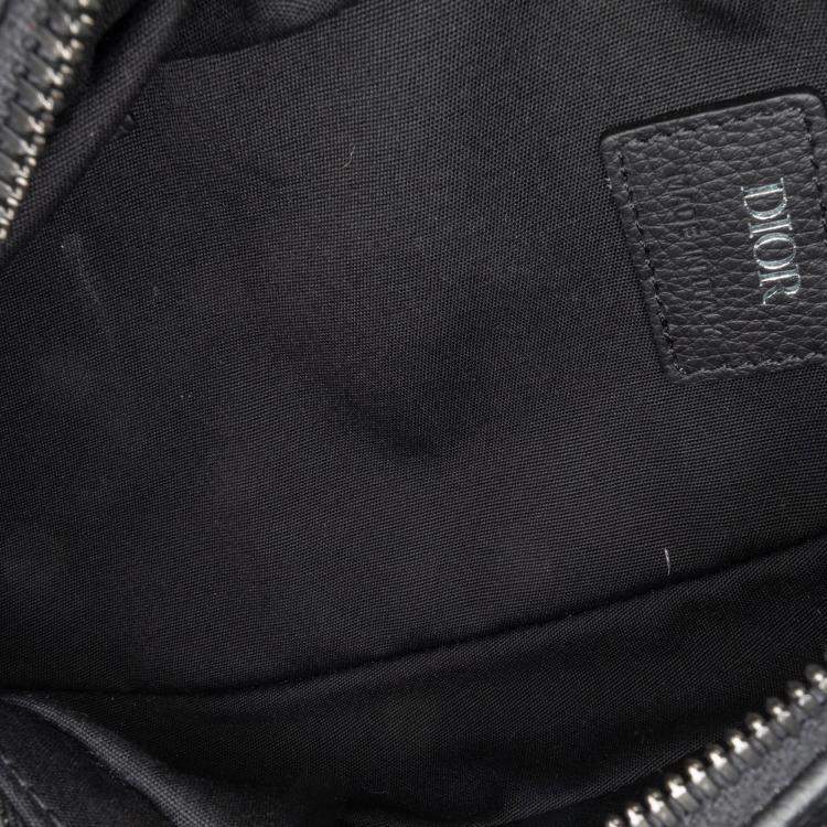 Pre Owned Dior Black Oblique Scarab Sling