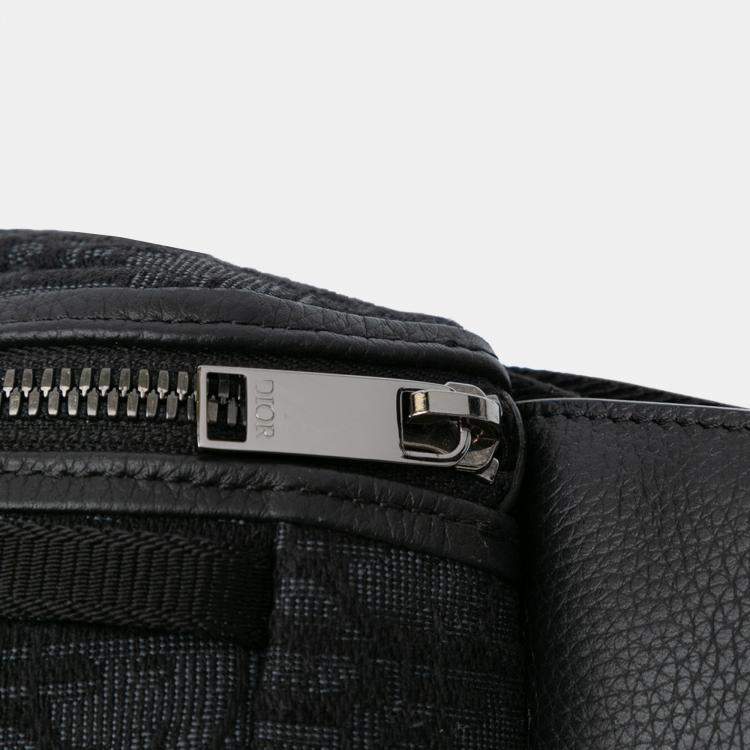 Pre Owned Dior Black Oblique Scarab Sling
