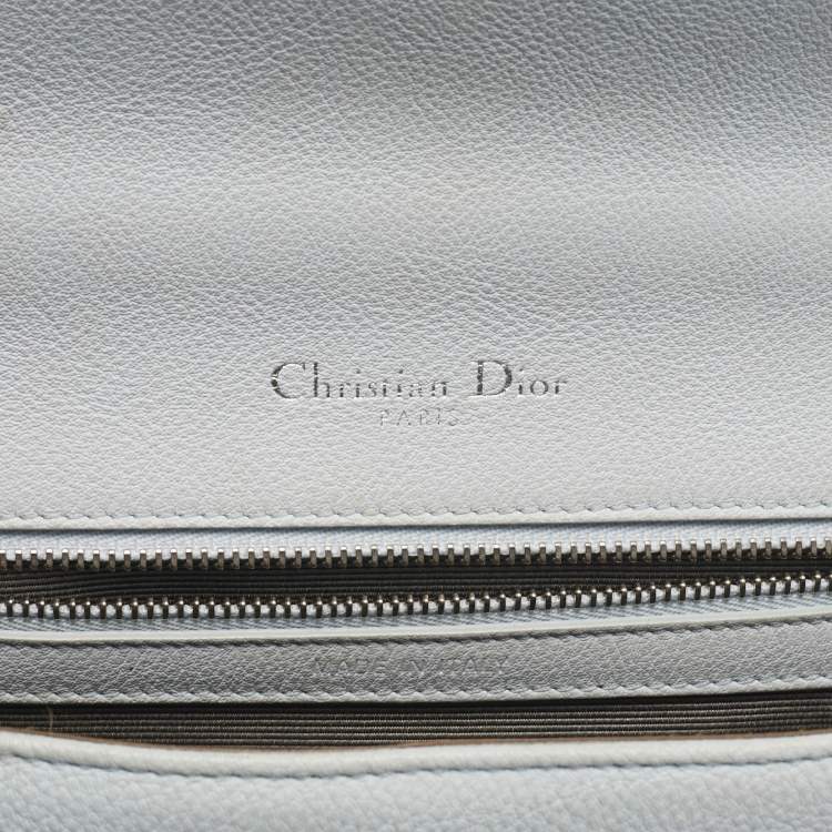 Pre Owned Dior Light Blue Leather Small Diorama Shoulder Bag
