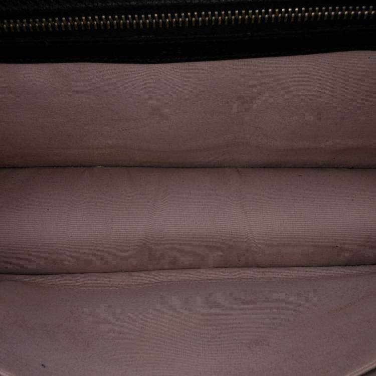 Pre Owned Dior Black Medium Grained Calfskin Diorama Flap